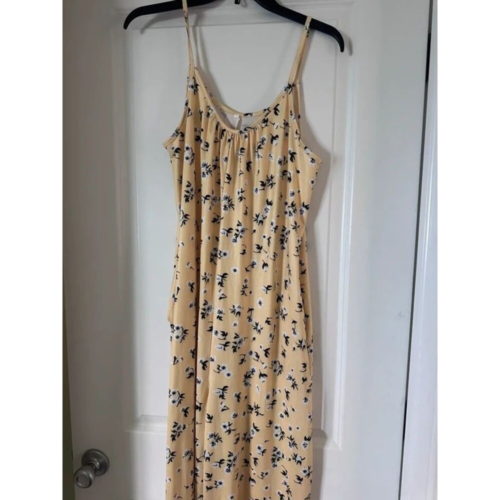 Yellow floral romper